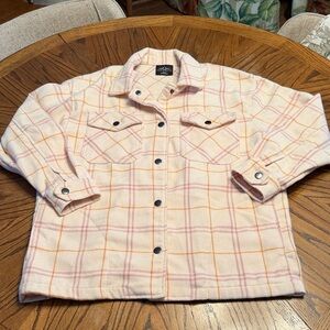 Soft Plaid Button-Up Women's Jacket size Small